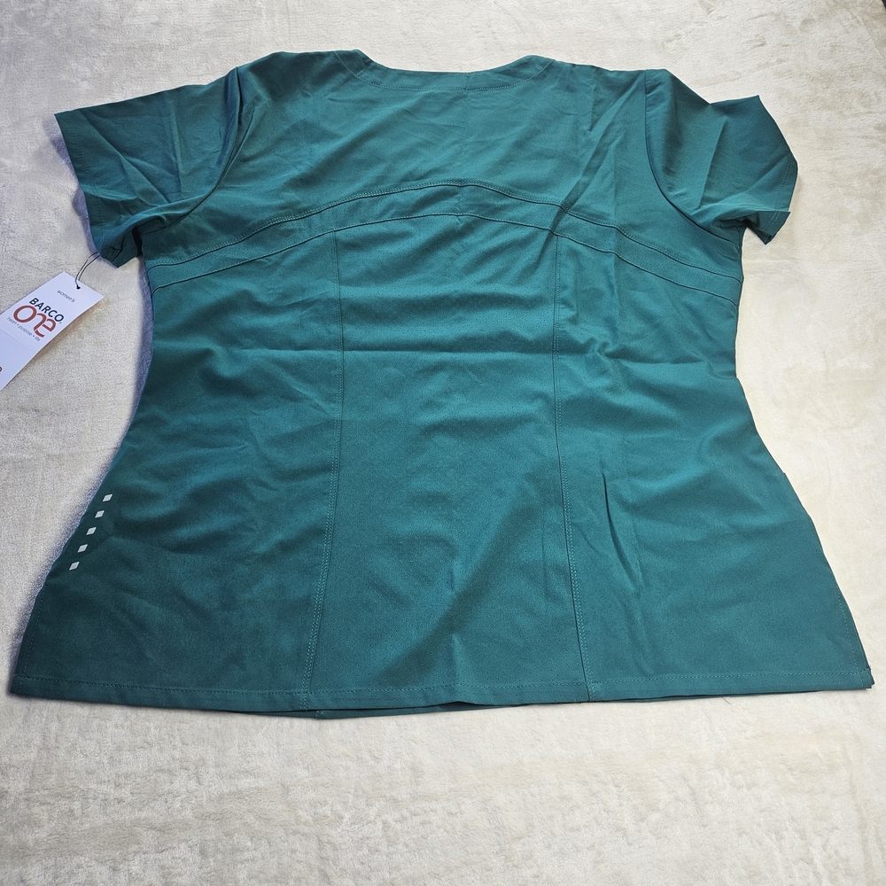Women's V-Neck Scrub Top - Green - Picture 13 of 13